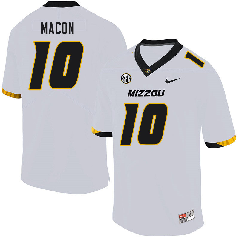 Men #10 Tyler Macon Missouri Tigers College Football Jerseys Sale-White